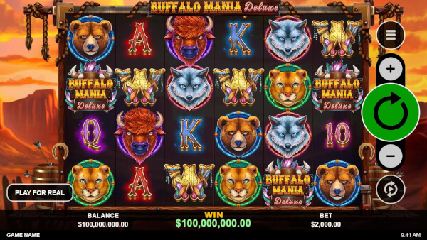 capture d'écran du nouveau jeu Buffalo Mania Deluxe sur Golden Euro Casino